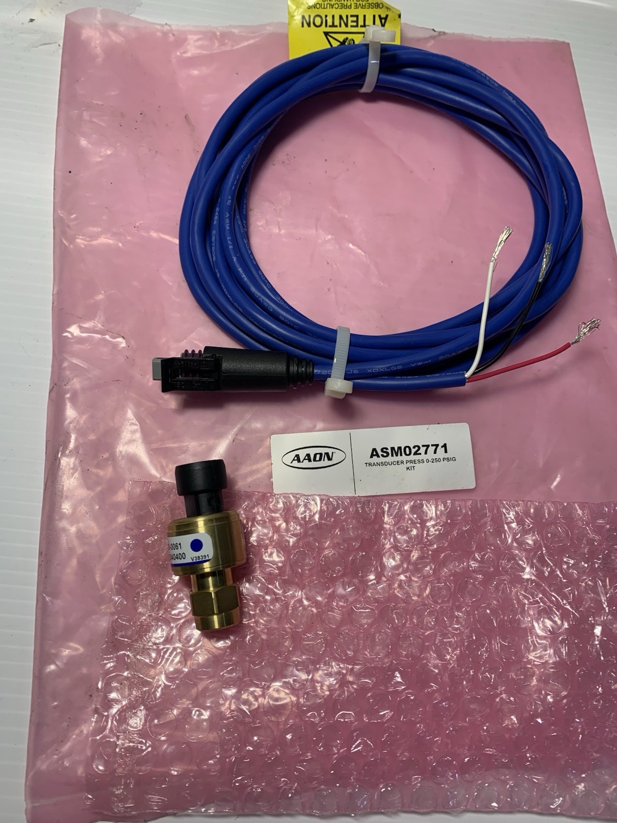 AAON ASM02771 TRANDUCER PRESSURE KIT NEW AAON ASM02771 TRANDUCER PRESSURE KIT NEW