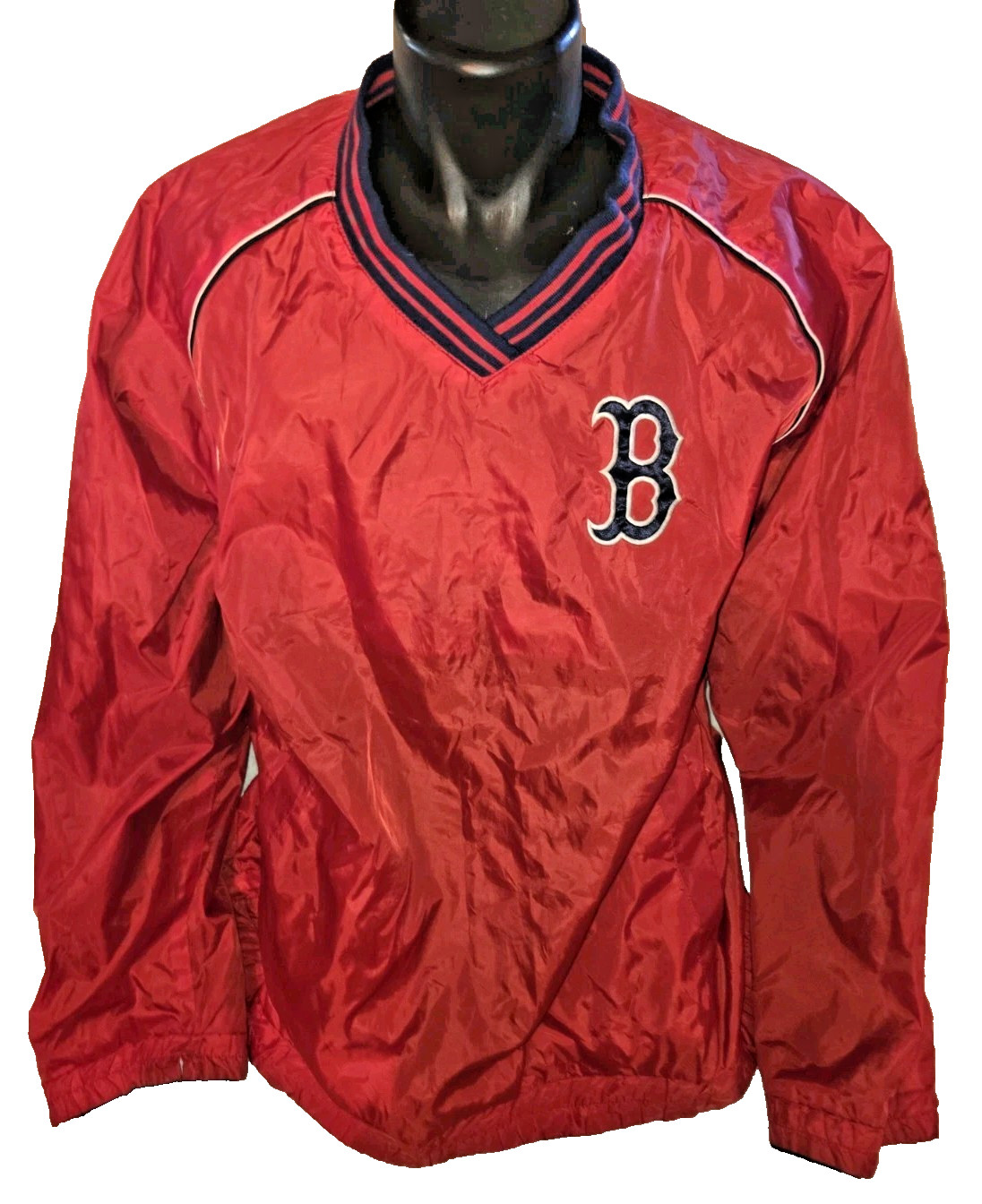 Boston Red Sox Reversible Jacket Coat Red and Nike Blue Shirt MLB Baseball Boston Red Sox Reversible Jacket Coat Red and Nike Blue Shirt MLB Baseball