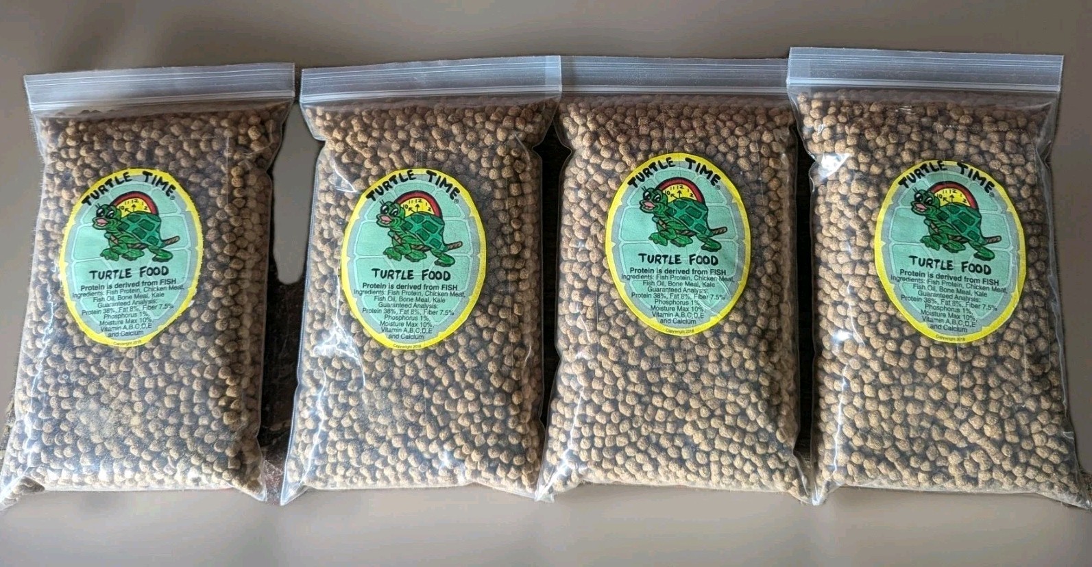 Aquatic Turtle Food 4, 1 Pound Packages Floating 38% Protein  