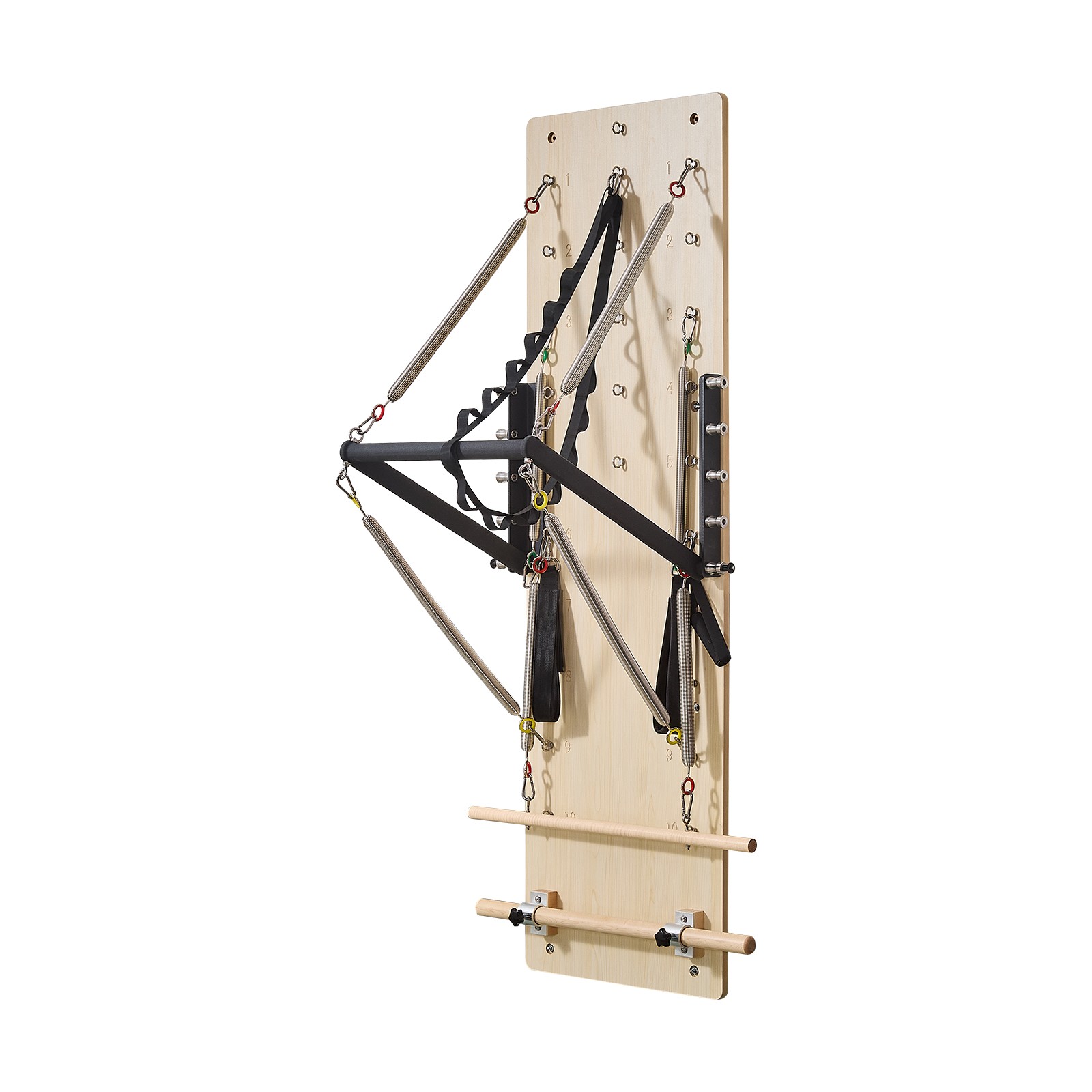 Uimoso Wall Mounted Pilates Reformer Machine Pilates Springboard Maple Wood Gym