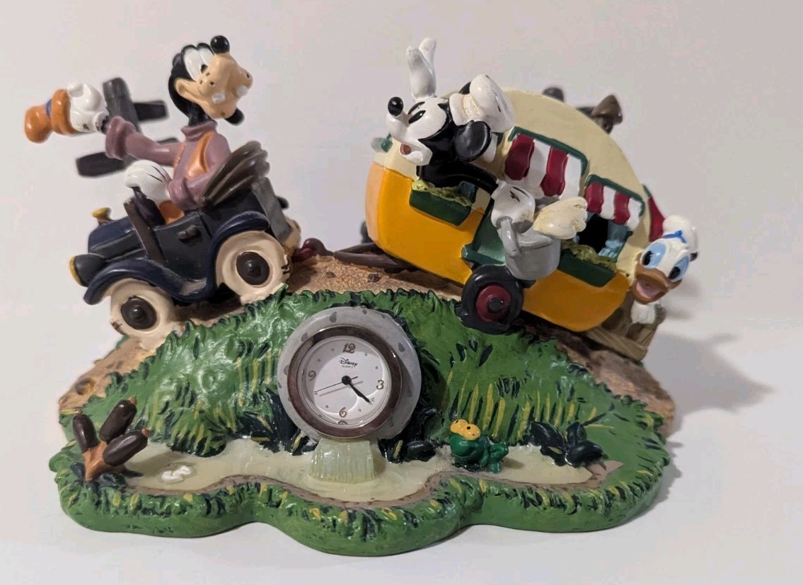 Vintage Disney Parks Mickey Mouse Camper Trailer Clock Goofy Donald Duck Caravan Vintage Disney Parks Mickey Mouse Camper Trailer Clock Goofy Donald Duck Caravan