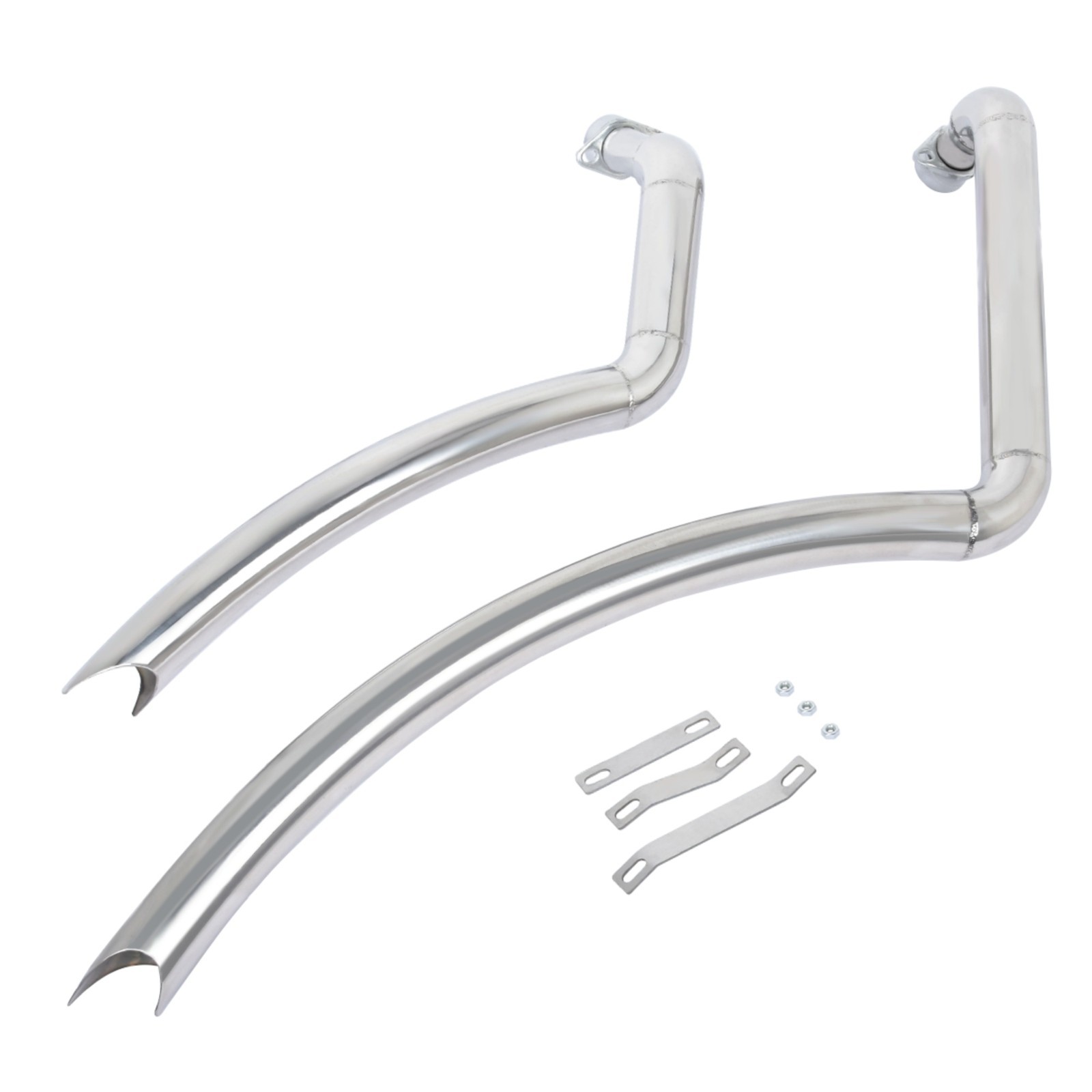 For Honda Shadow 1100 VT1100C VT1100CL Chrome Long Short Staggered Exhaust Pipes