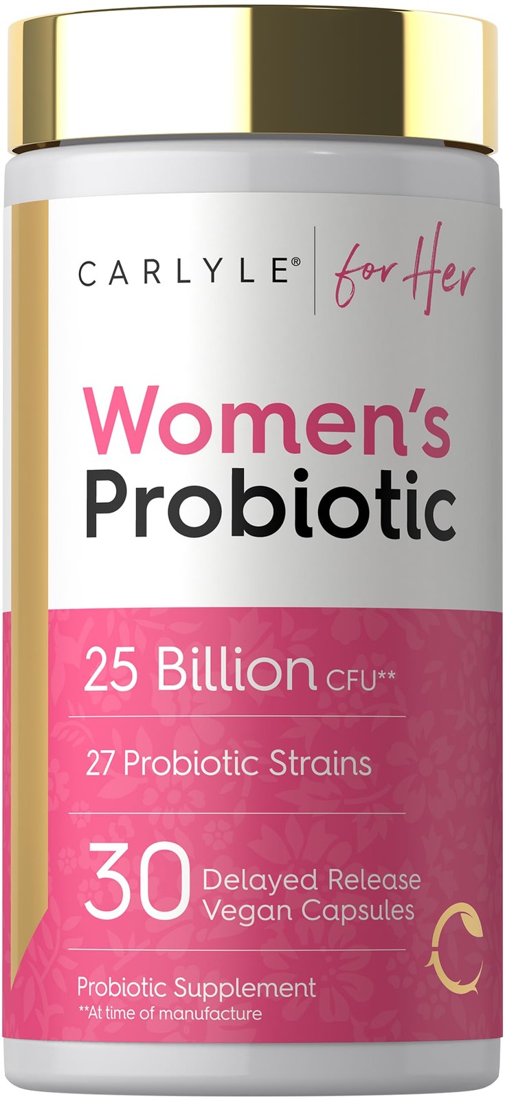 Carlyle Women's 25 Billion CFU Probiotic | Supported by 30 Count (Pack of 1) Carlyle Women's 25 Billion CFU Probiotic | Supported by 30 Count (Pack of 1)