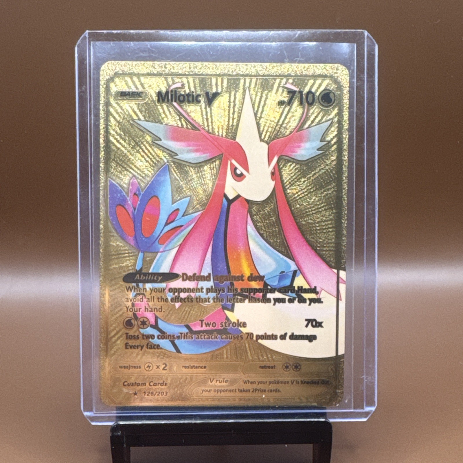 Milotic V Gold Foil Fan Art Display Card NM/M 710hp two stoke 126/203 Milotic V Gold Foil Fan Art Display Card NM/M 710hp two stoke 126/203