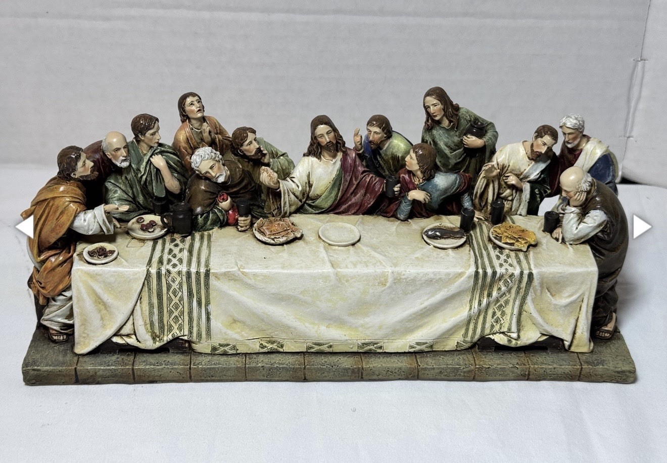 Roman Inc The Last Supper Hand Painted Religious Statue Sculpture 2005 Large