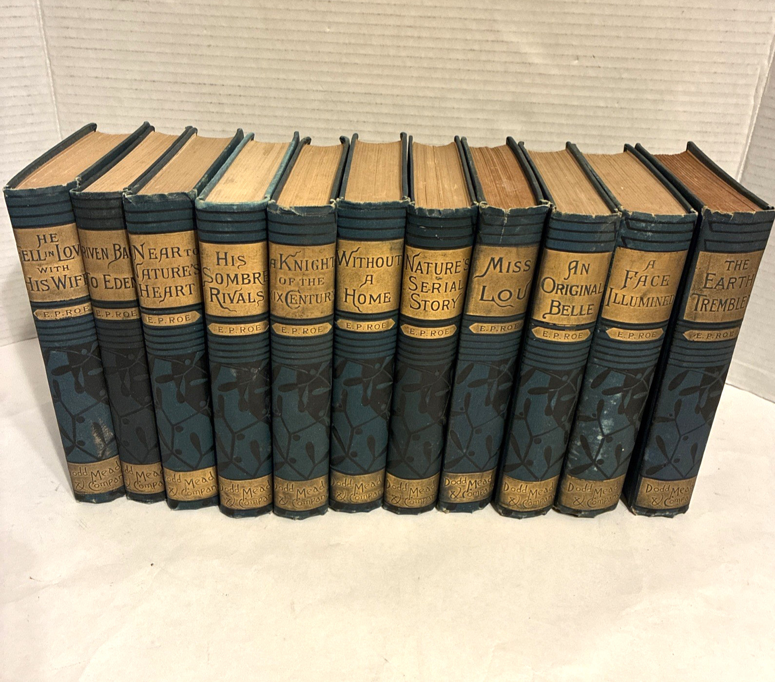 11 Antique 19th-century HC 1st Ed books By E.P. Roe -  By Dodd, Mead & Co- rare
