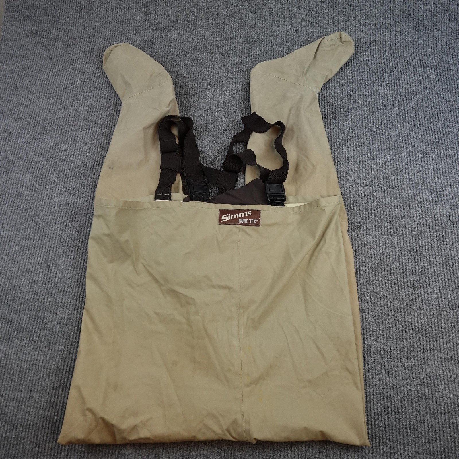 Simms Goretex Chest Waders Mens Beige Stockingfoot Made In USA Fly Fishing Simms Goretex Chest Waders Mens Beige Stockingfoot Made In USA Fly Fishing