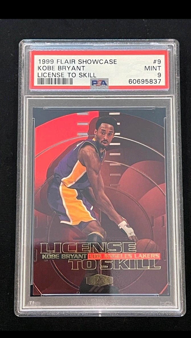 1999-00 Flair Showcase Kobe Bryant License to Skill Die Cut Insert PSA 9 MINT 1999-00 Flair Showcase Kobe Bryant License to Skill Die Cut Insert PSA 9 MINT