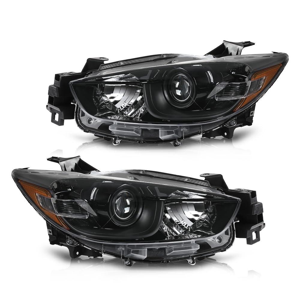 Headlights for Mazda CX-5 2013-2016 KJ0151031C Clear lens Black Housing