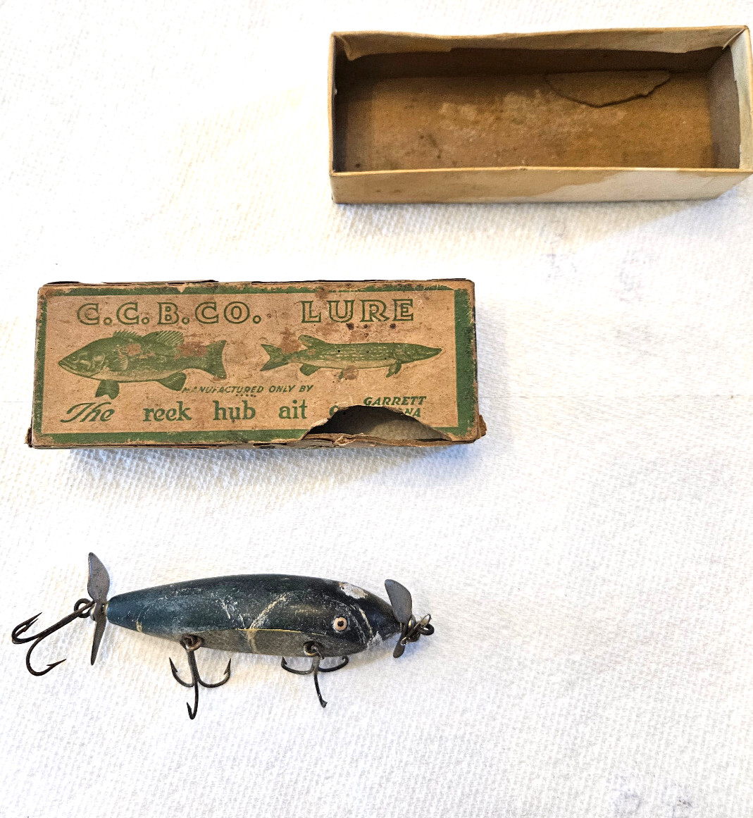 Vintage - C. C. B. Co. Lure (Real Old) Green Ink, Topwater Crankbait Vintage - C. C. B. Co. Lure (Real Old) Green Ink, Topwater Crankbait
