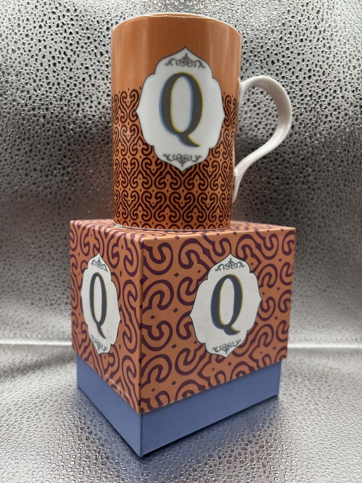 Rosanna Vintage Ephemera Letter Q mug w/gift box