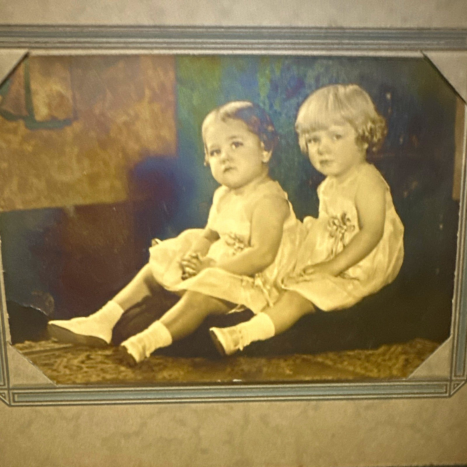 1920-30’s Sepia Portrait Photograph of Children, Landscape, photo 1920-30’s Sepia Portrait Photograph of Children, Landscape, photo