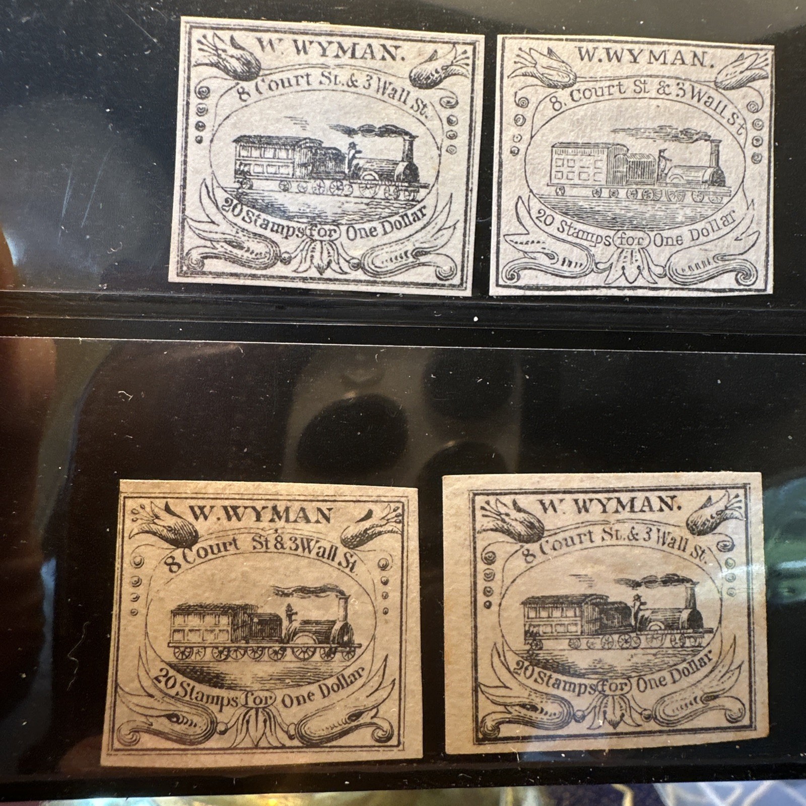 4 1844 US Local 149L1, W Wyman Locomotive Early Forgeries - Hussey, Scott, Moen 4 1844 US Local 149L1, W Wyman Locomotive Early Forgeries - Hussey, Scott, Moen