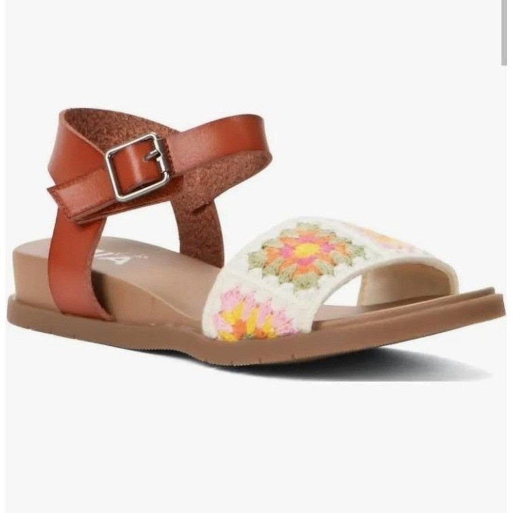 Mia Kids Girl\'s Fawne Crochet Quarter Strap Sandals-Multicolor- Size 1 Mia Kids Girl\'s Fawne Crochet Quarter Strap Sandals-Multicolor- Size 1