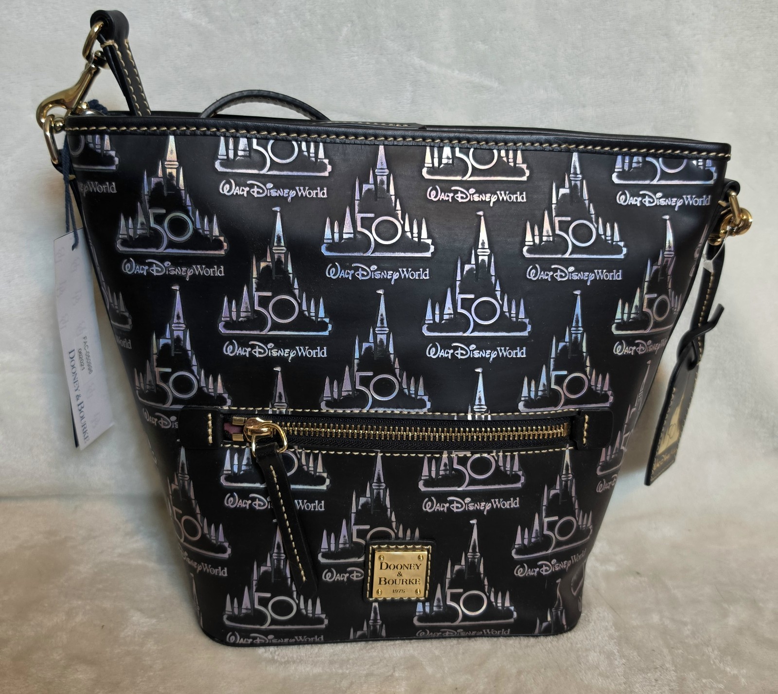 WDW 50th Anniversary Dooney Bourke Shoulder Bag Castle Irridecent BNWT