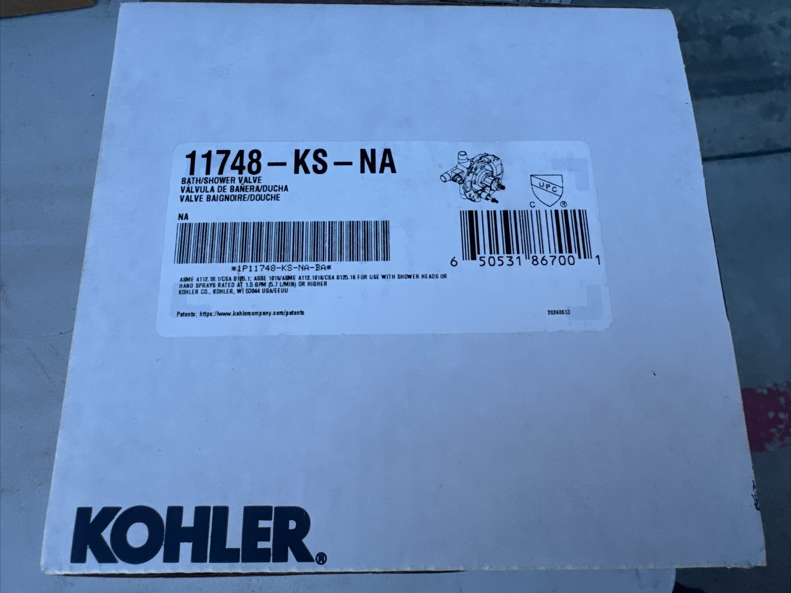 Kohler K-11748-KS-NA Rite Temp 1/2 Inch Pressure Balance W/Push Button Diverter Kohler K-11748-KS-NA Rite Temp 1/2 Inch Pressure Balance W/Push Button Diverter