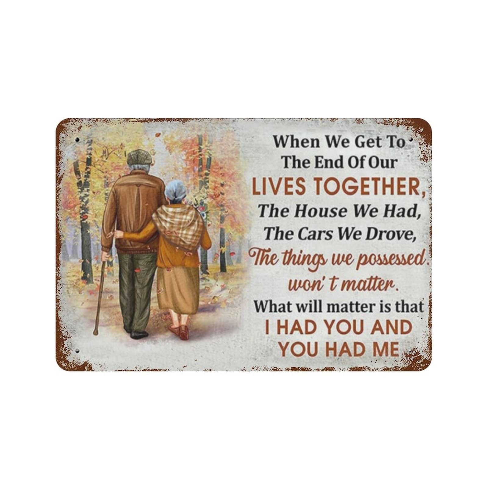 VIOFLOW Vintage Metal Tin Sign When We Get to The 8x12 inches, Signs-4