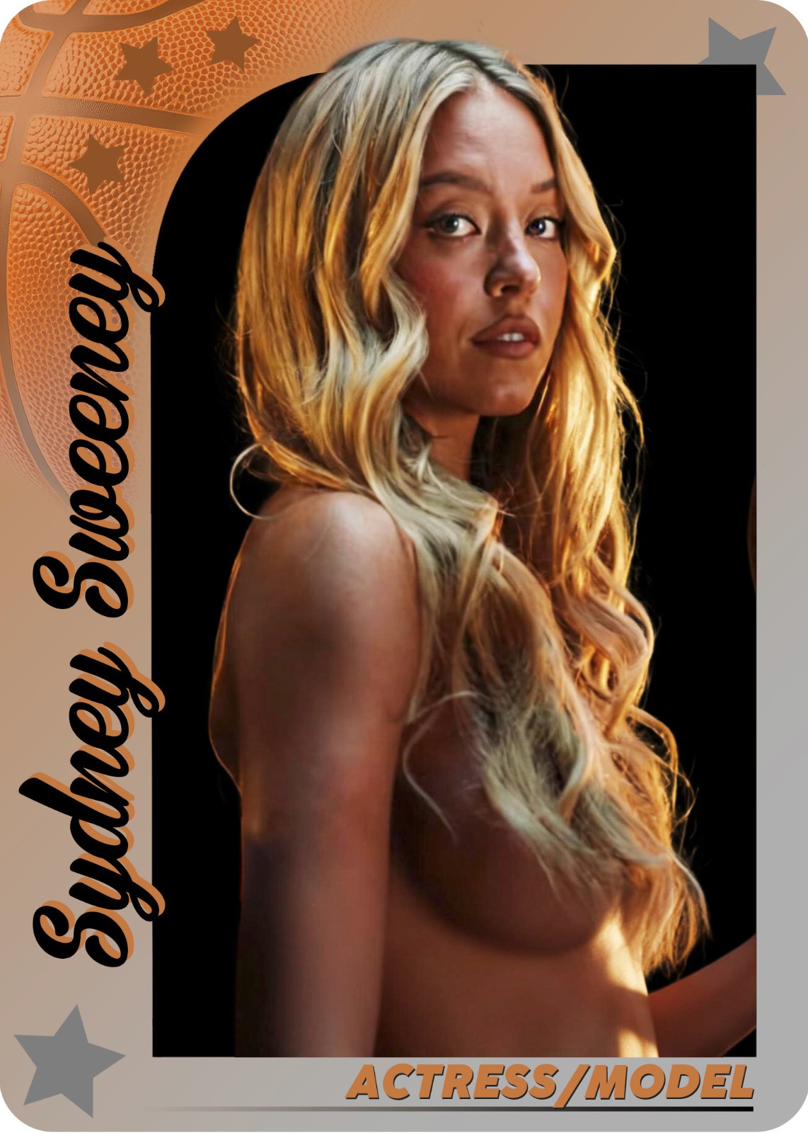 Sydney Sweeney - ACEO Novig Ad (Basketball Variant) ALUMINUM Trading Card - 1/3