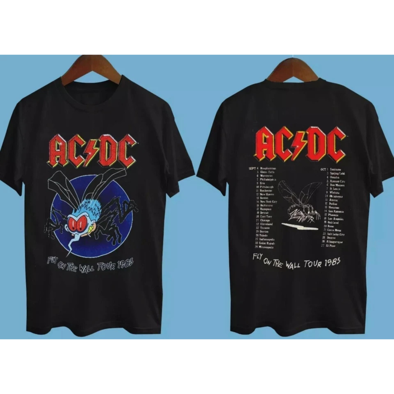 AC/DC Fly On The Wall World Tour 1985 Concert Shirt