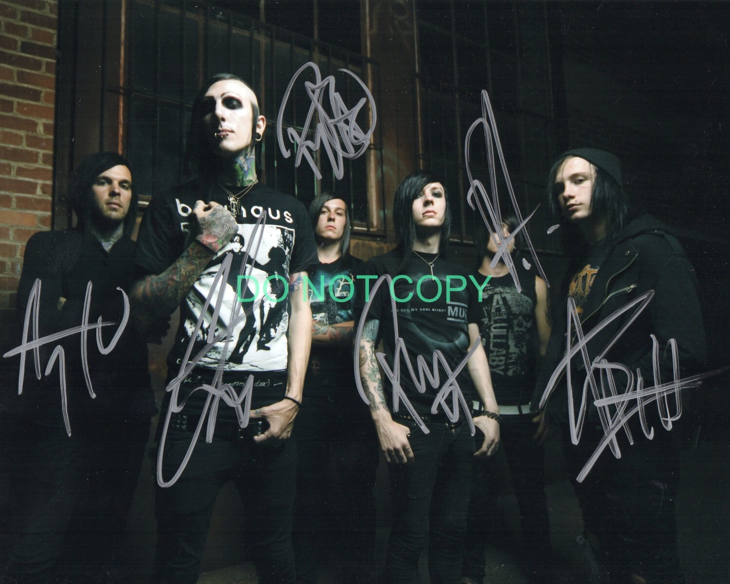 Motionless in White band SIGNED 8x10 photo REPRINT Chris Motionless #1 RP