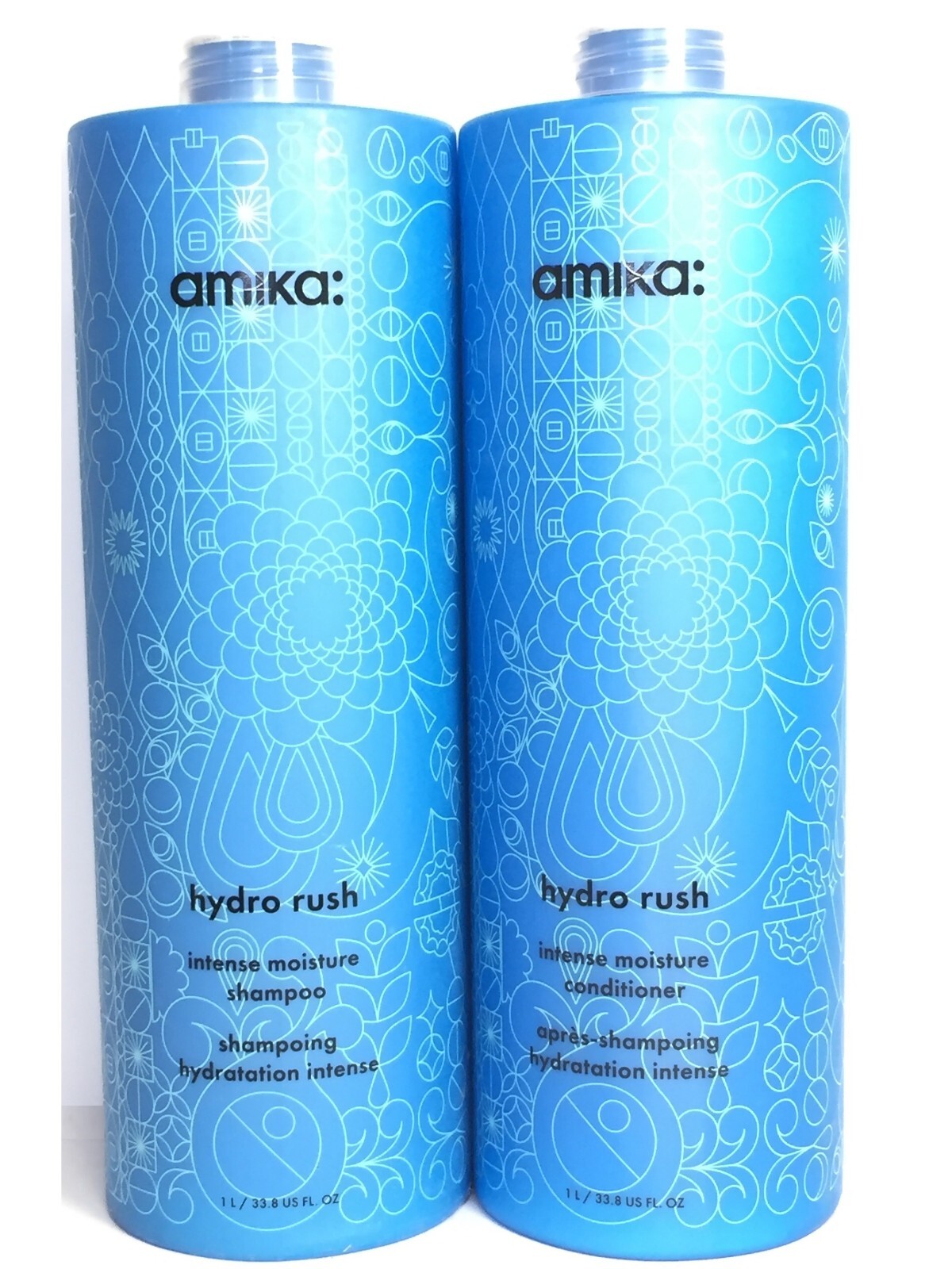 (2 PACK) Amika Hydro Rush Intense Moisture Liter Duo(Shampoo & Conditioner),33.8 (2 PACK) Amika Hydro Rush Intense Moisture Liter Duo(Shampoo & Conditioner),33.8