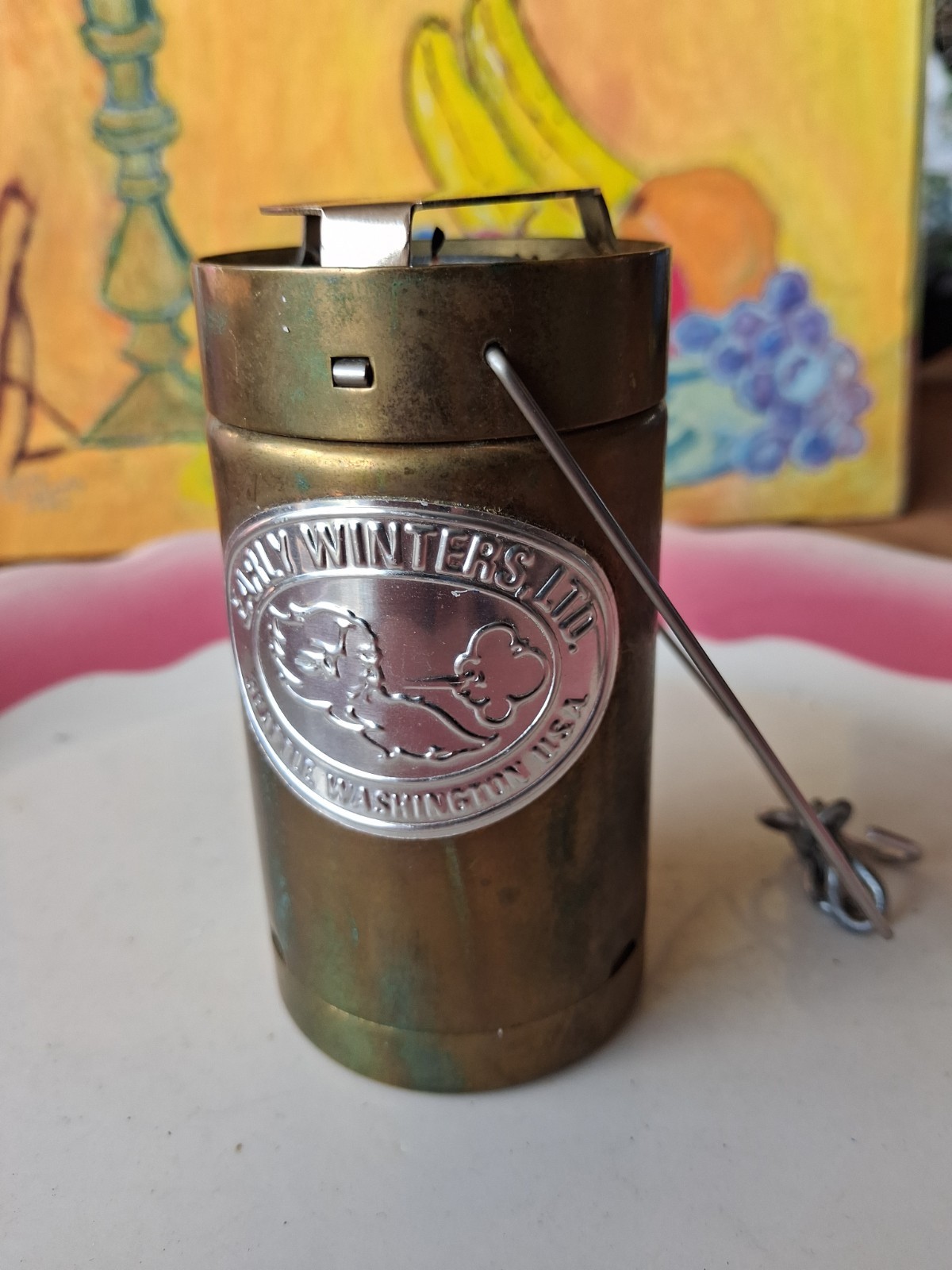 Early Winters Alpinist\'s Lantern Vintage Brass Candle, camping, emergency MINT Early Winters Alpinist\'s Lantern Vintage Brass Candle, camping, emergency MINT