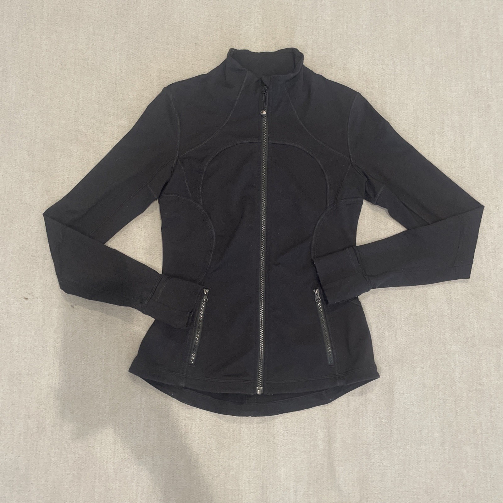 Lululemon Define Jacket Black Luon Full Zip Yoga Workout Activewear Size 6 Lululemon Define Jacket Black Luon Full Zip Yoga Workout Activewear Size 6