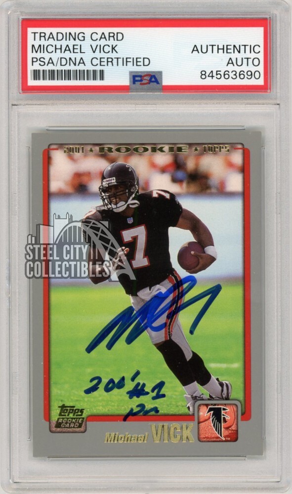 Michael Vick 2001 Topps Autograph Rookie Card Michael Vick 2001 Topps Autograph Rookie Card