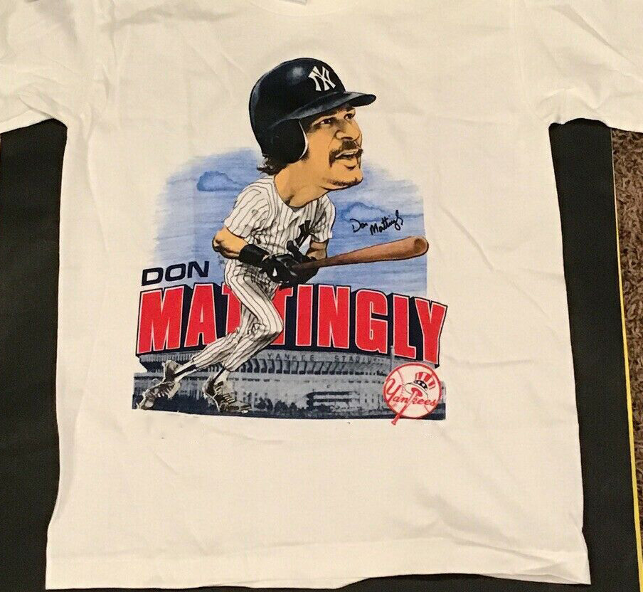 VTG Don Mattingly T-shirt Men T-shirt White Tee All Sizes VTG Don Mattingly T-shirt Men T-shirt White Tee All Sizes