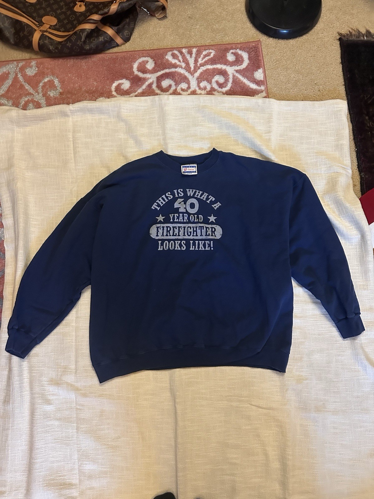 Vintage Hanes 90s “This Is What A 40 Year Old Firefighter Looks Like” Sweater