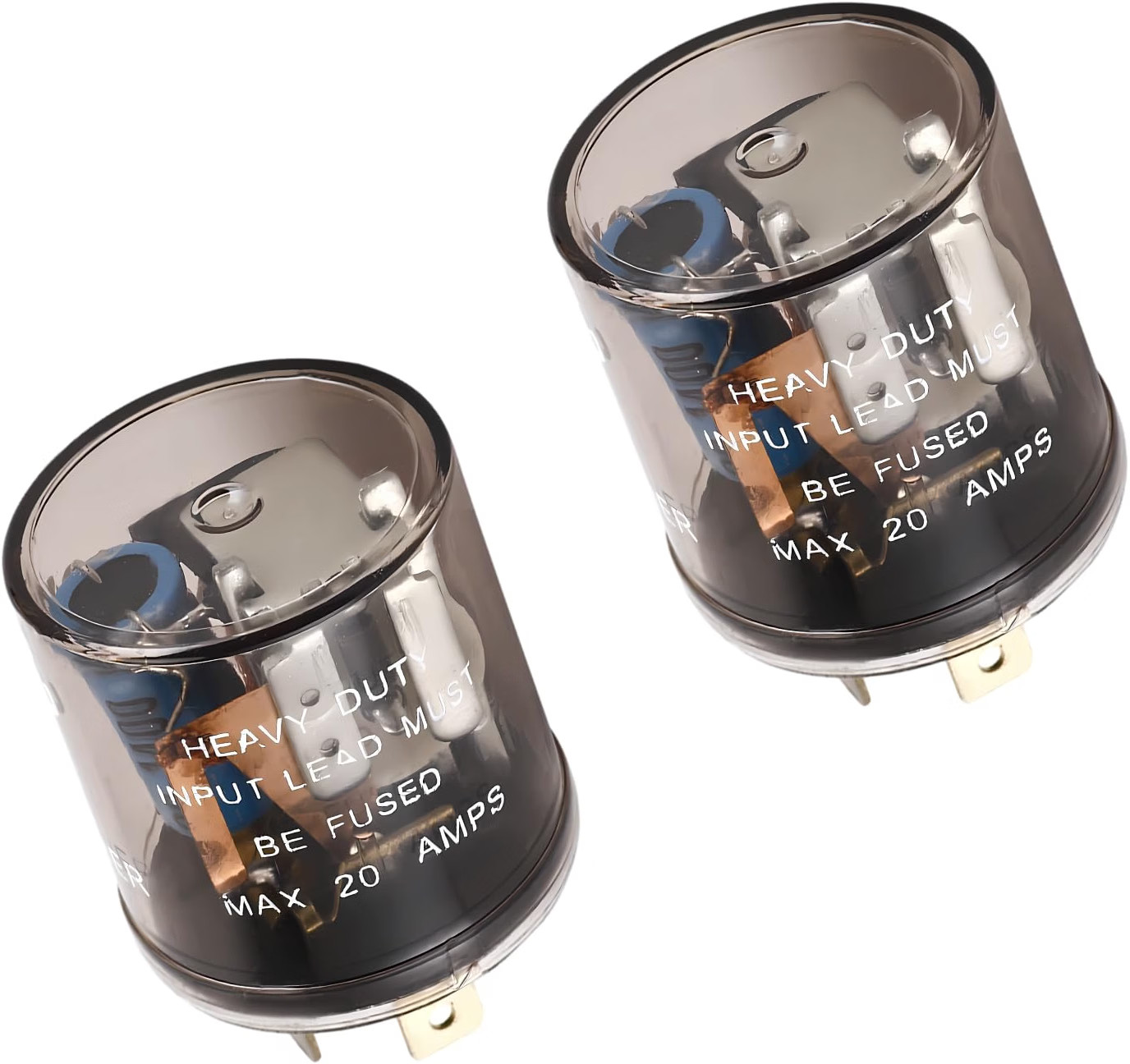 2 PCS LED Flasher Relay, 2 Pin 12V Heavy Duty Turn Signal Relay for Fixing Halog 2 PCS LED Flasher Relay, 2 Pin 12V Heavy Duty Turn Signal Relay for Fixing Halog