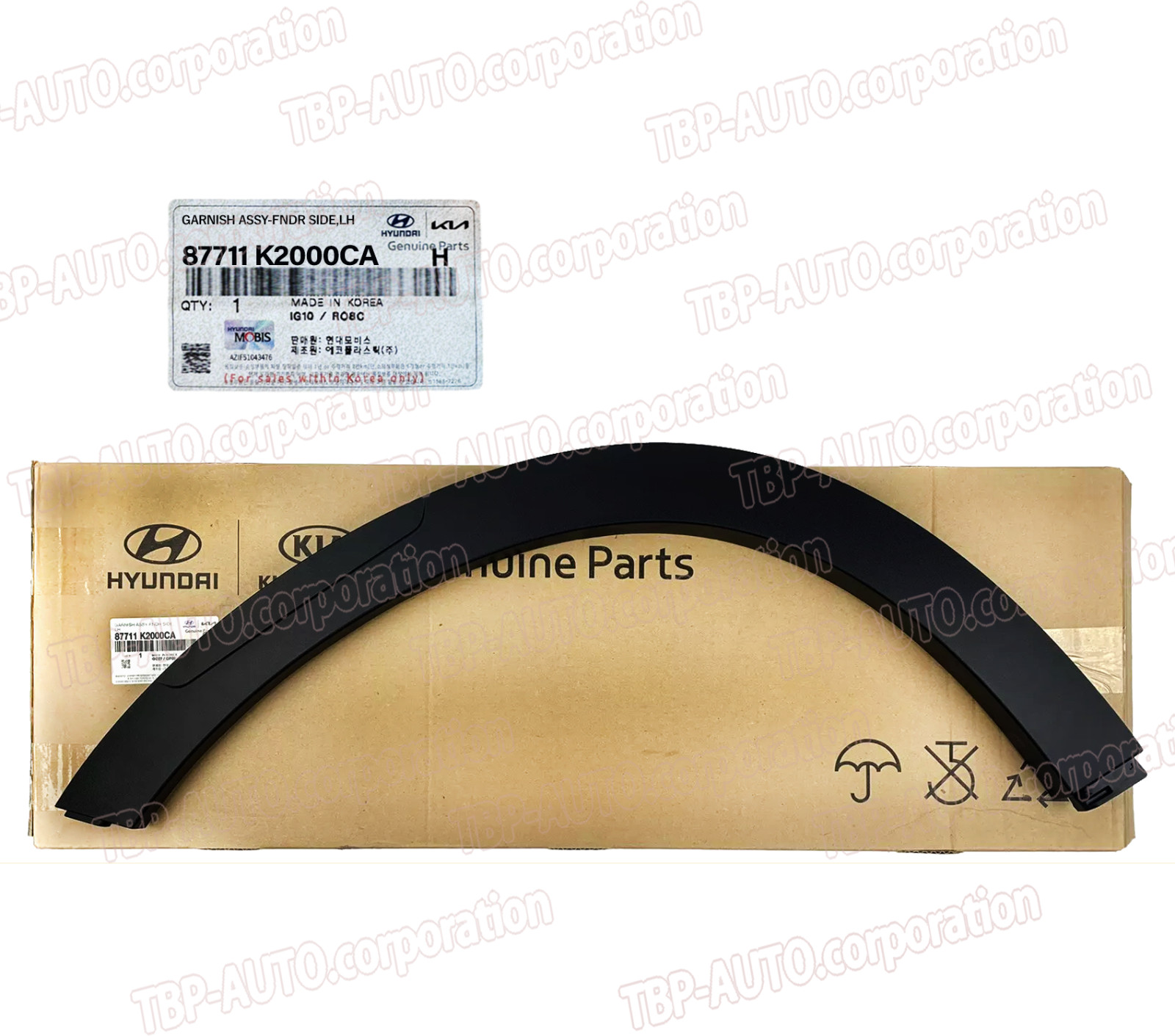 GENUINE ® FRONT Fender Wheel Molding DRIVER For 20-24 Hyundai Venue 87711K2000CA GENUINE ® FRONT Fender Wheel Molding DRIVER For 20-24 Hyundai Venue 87711K2000CA