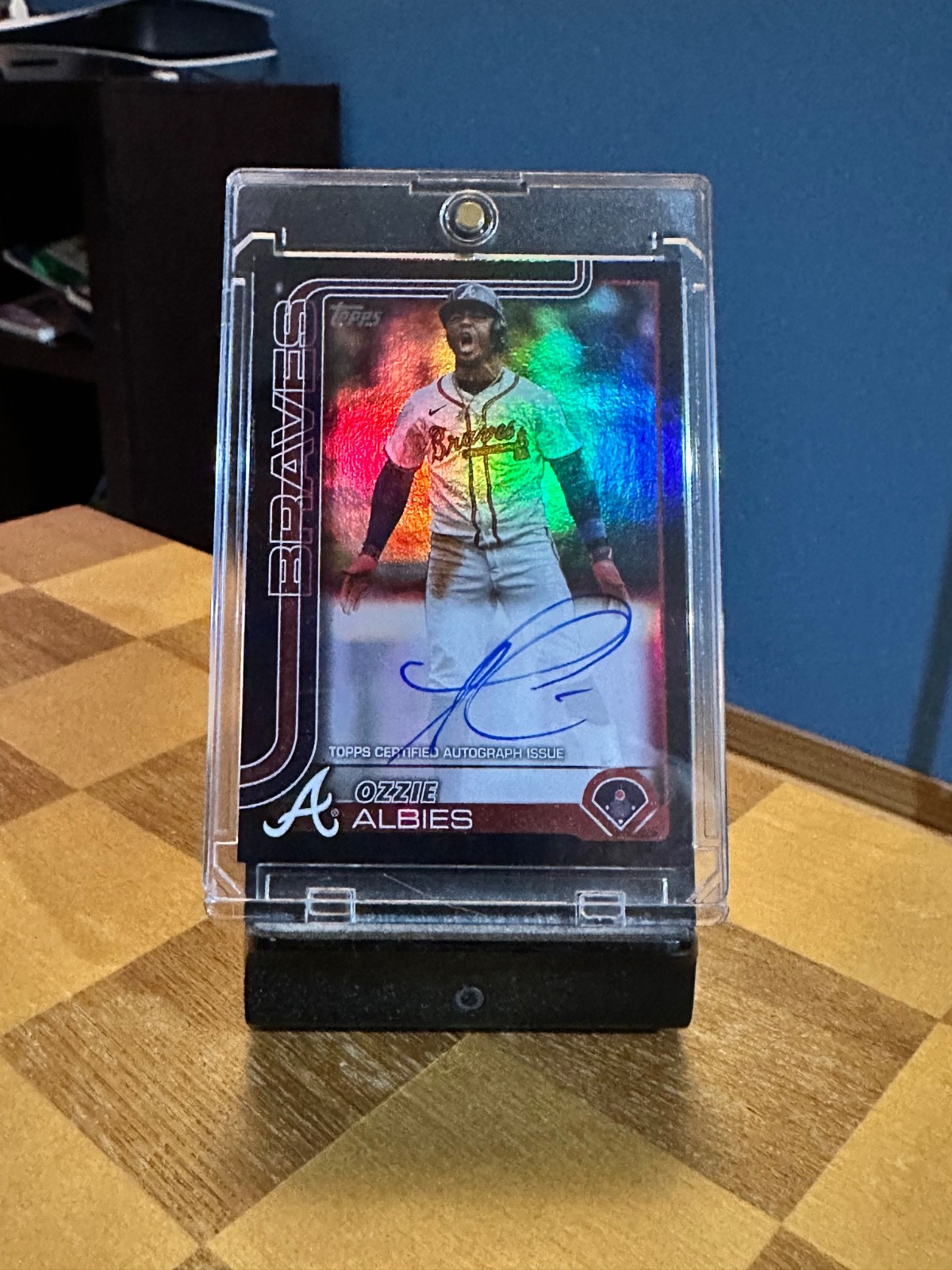 Ozzie Albies 2025 Topps Flagship Real One Autographs Black Foil #364 8/10 Ozzie Albies 2025 Topps Flagship Real One Autographs Black Foil #364 8/10