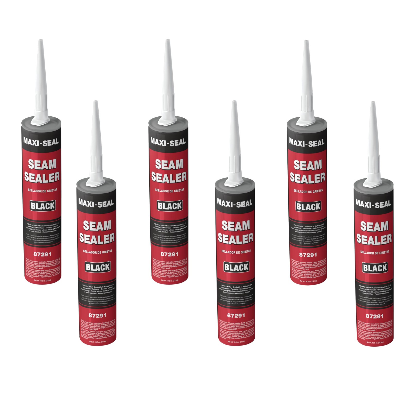 Maxi-Seal Black Polyurethane Seam Sealer (6-Pack, 10.5oz Tube) Maxi-Seal Black Polyurethane Seam Sealer (6-Pack, 10.5oz Tube)