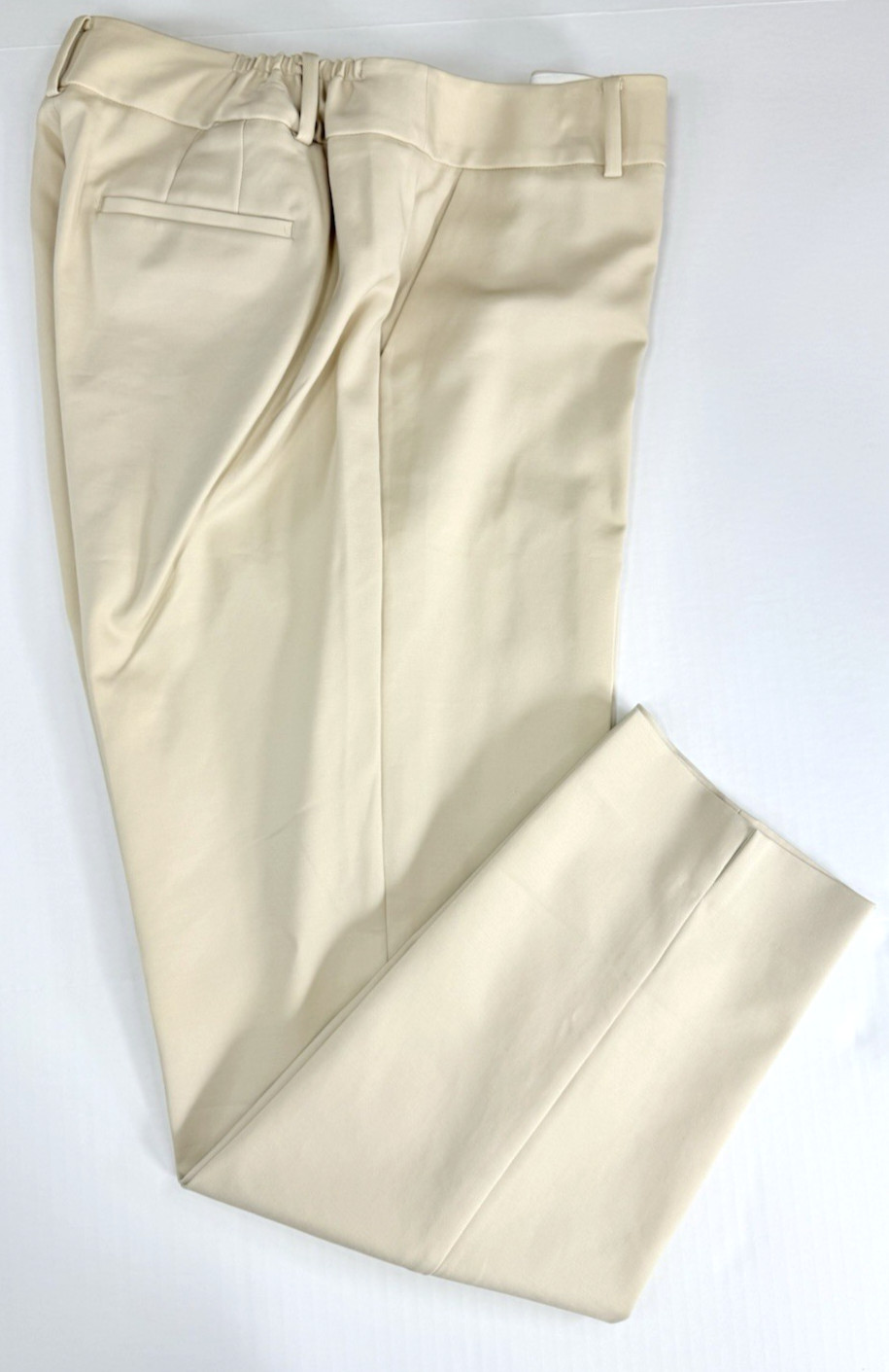 Talbots 14W Hampshire Ankle Pants Camel Beige High Waist Cotton Stretch Business Talbots 14W Hampshire Ankle Pants Camel Beige High Waist Cotton Stretch Business
