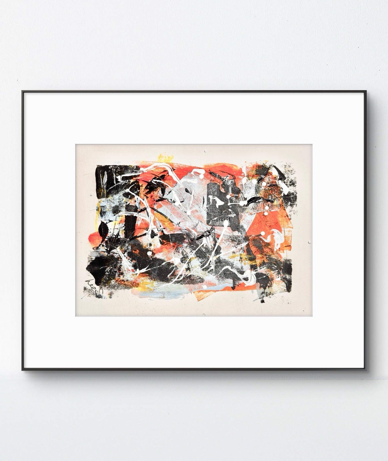 Original Abstract Expressionism 9x12 Paper Ink Handmade Signed Fine Art 15