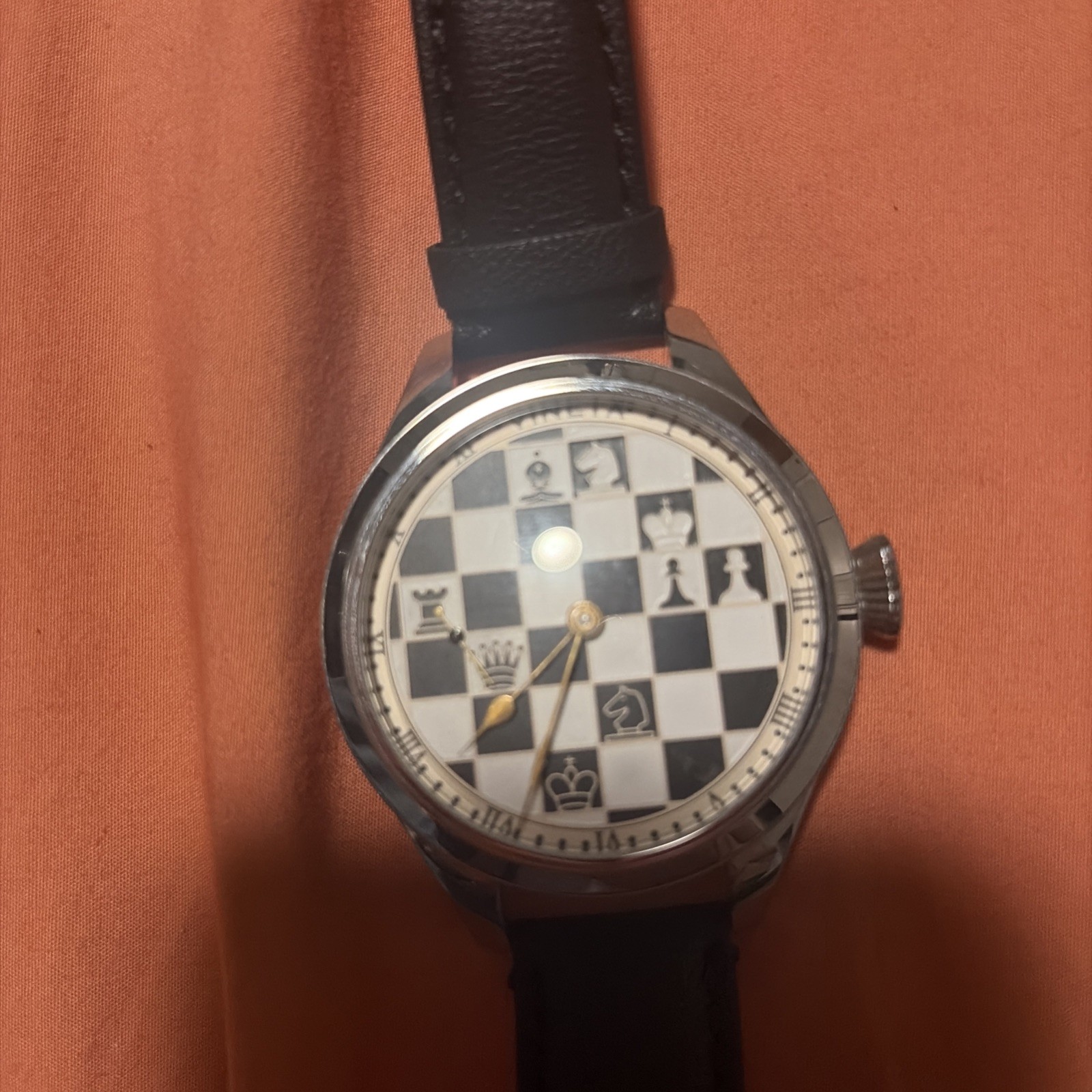 Vineta Chess Antique Swiss Beautiful Art Deco Men's Watch Vineta Chess Antique Swiss Beautiful Art Deco Men's Watch