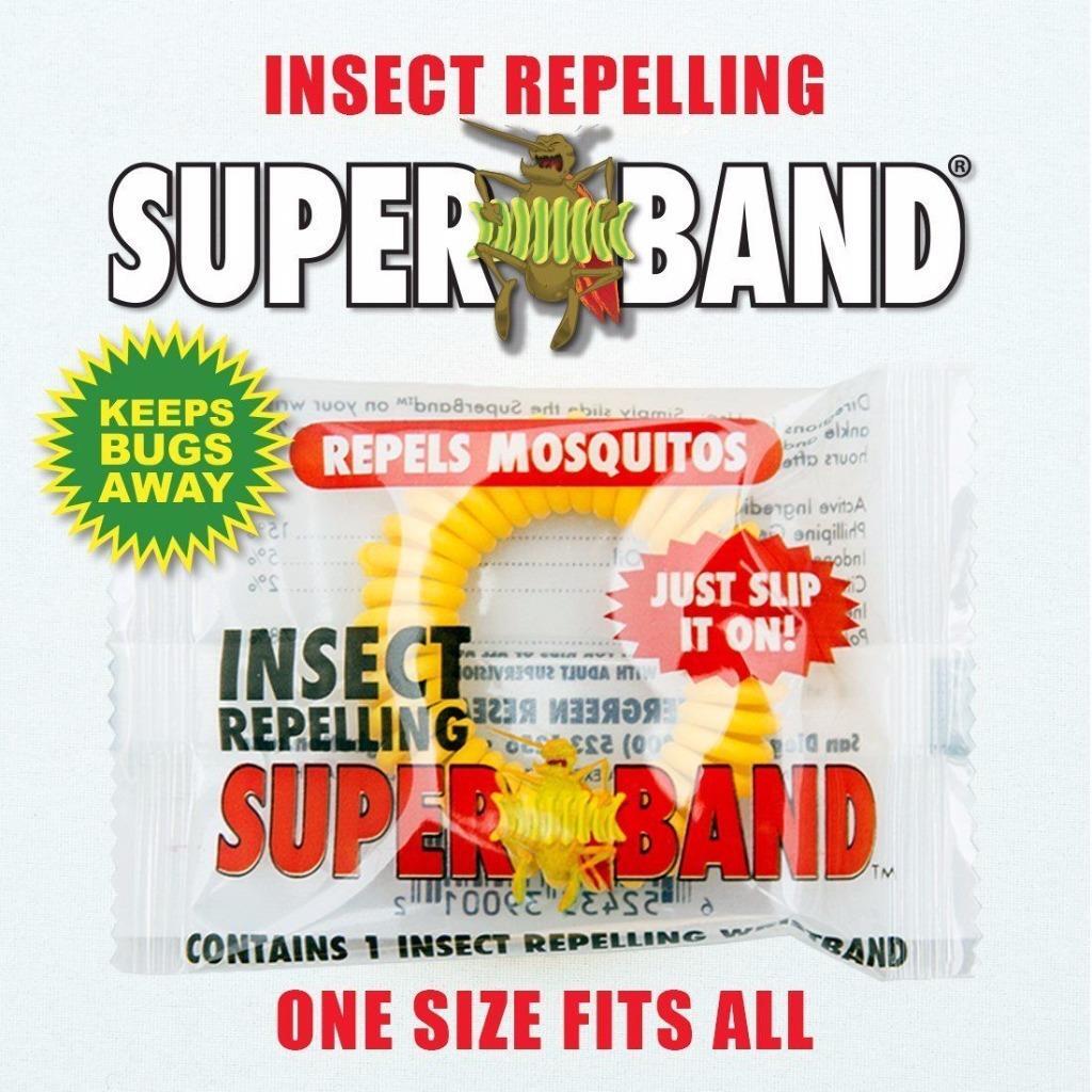 Super Band Insect Mosquito Bracelet Wristband Repellent 2-Pack