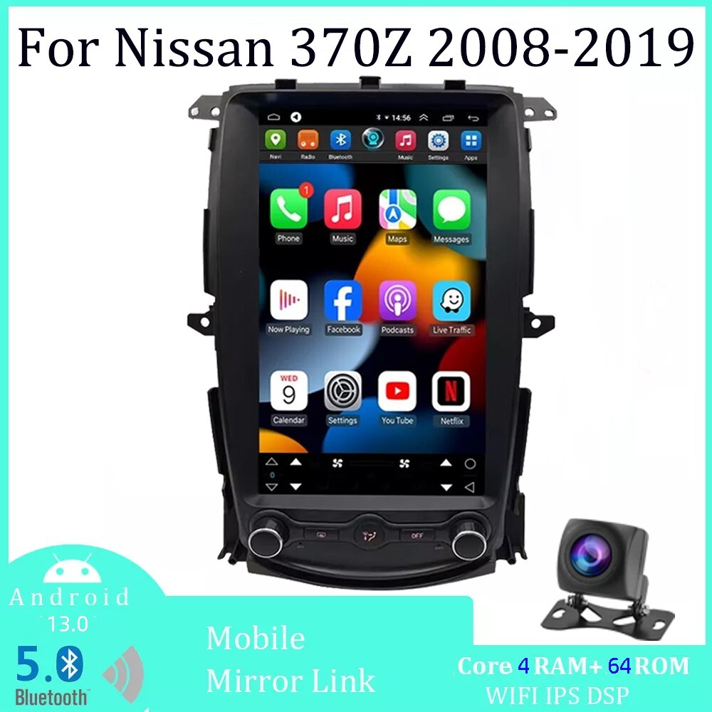 13.8“Android Car Radio For Nissan 370Z 2008-2019 Wireless CarPlay WiFi GPS Navi