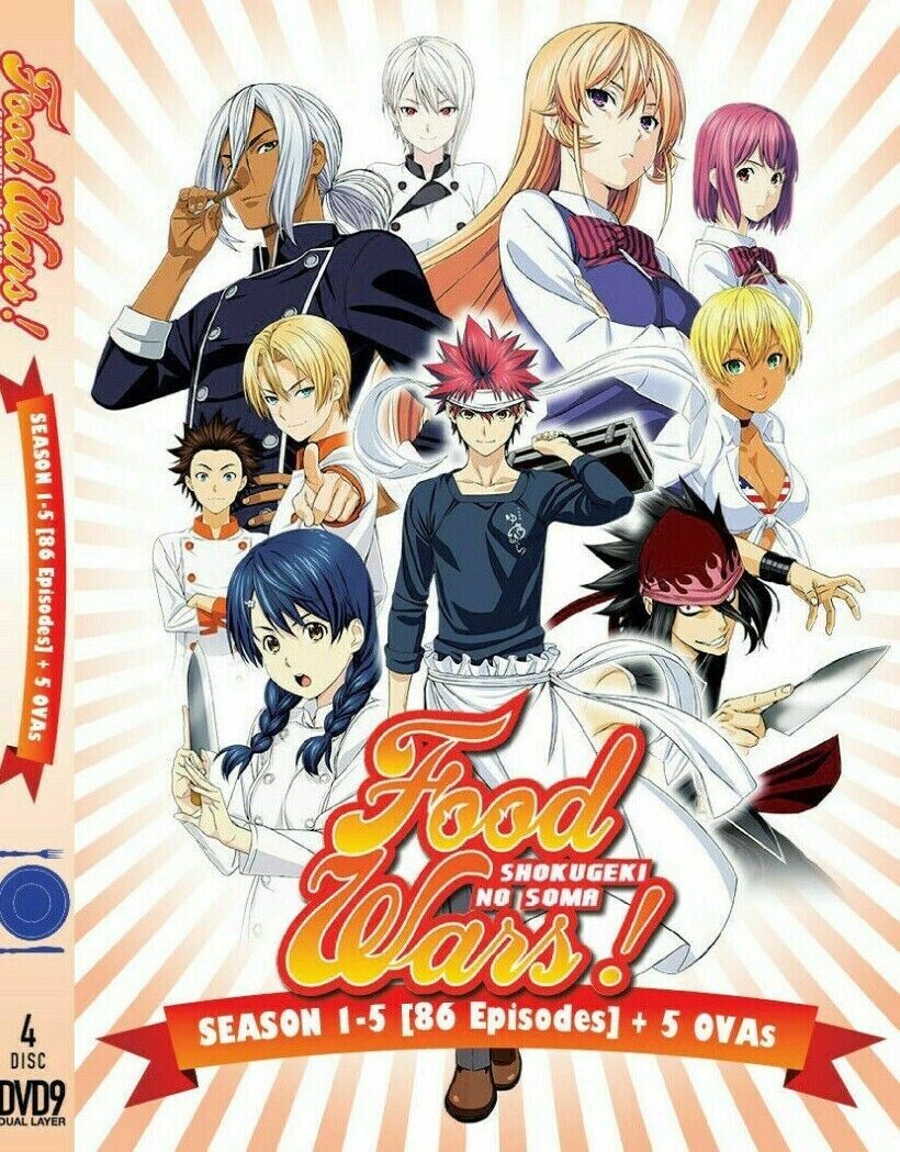 Food Wars / Shokugeki no Souma Season 1-5 Complete Anime DVD (English Dub)