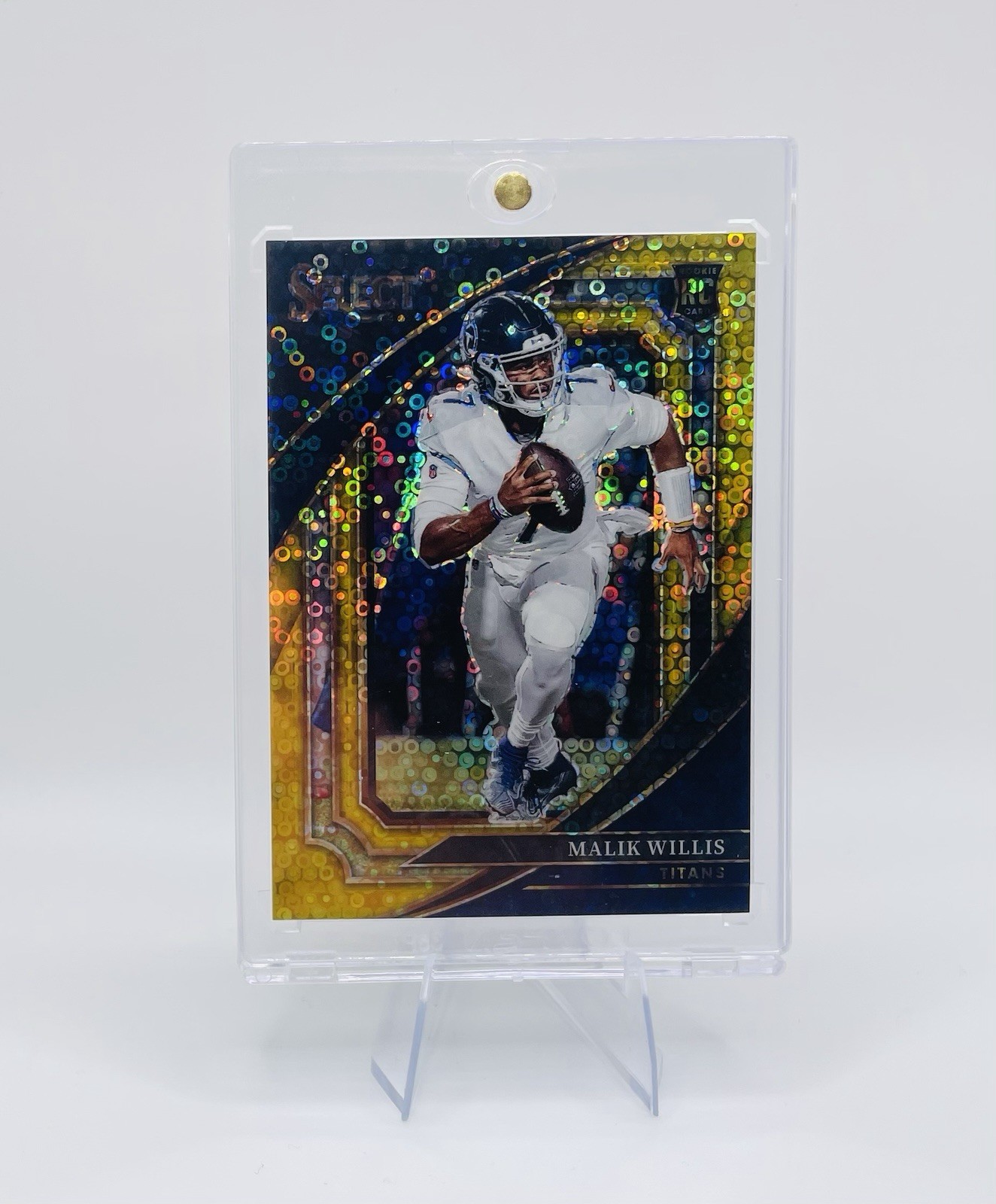 GREAT DEAL🚨2022 PANINI SELECT MALIK WILLIS GOLD DISCO 10/10 BOOKEND ROOKIE RC