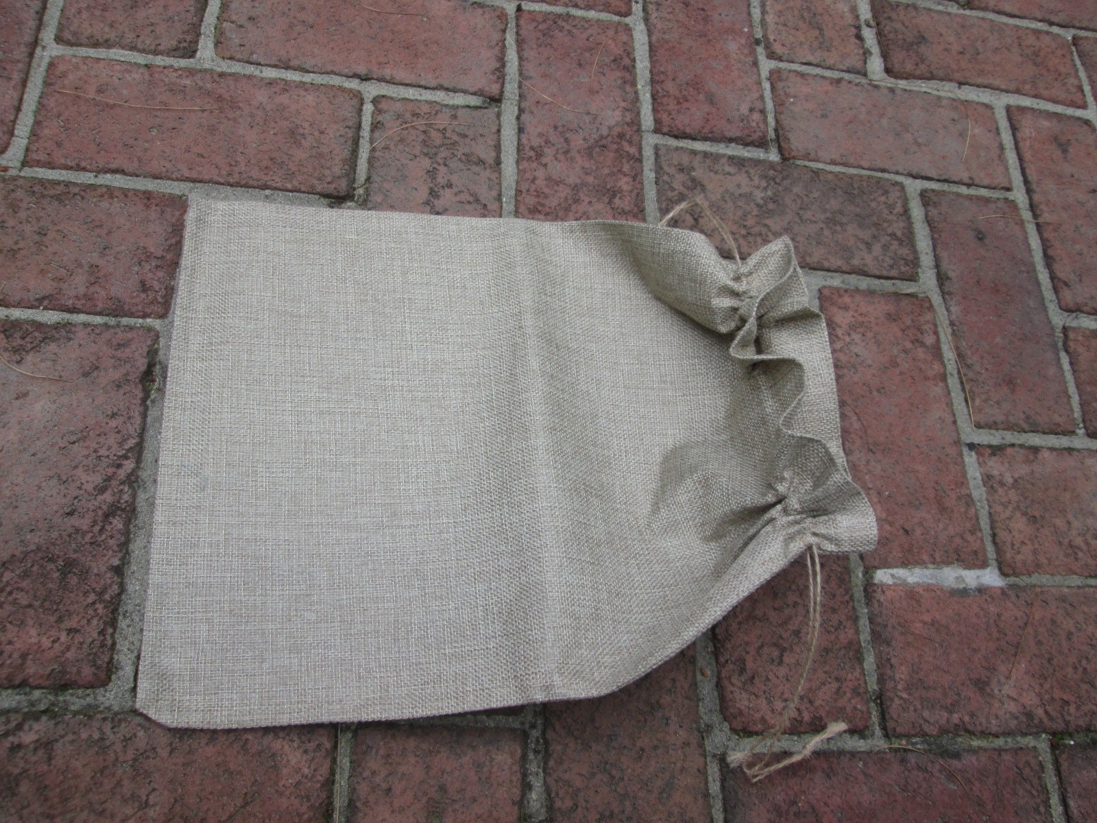 REENACTOR 18th C COLONIAL BURLAP STORAGE BAG EQUIPPAGE 12\