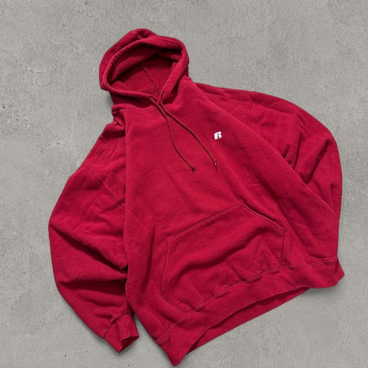 Vintage Russell Athletic Red Pro Cotton Hoodie Vintage Russell Athletic Red Pro Cotton Hoodie