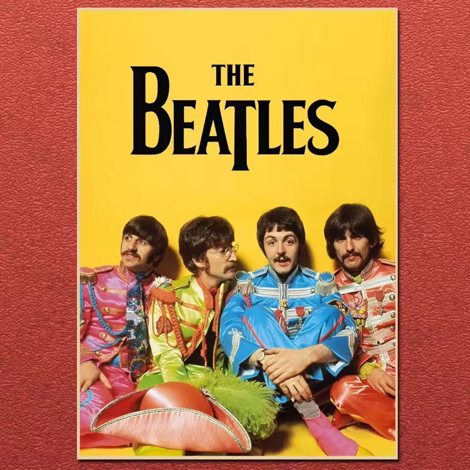 LARGE Vintage Unframed Classic Rock, Sgt. Pepper Beatles Poster (19.5 x 27.5 in)