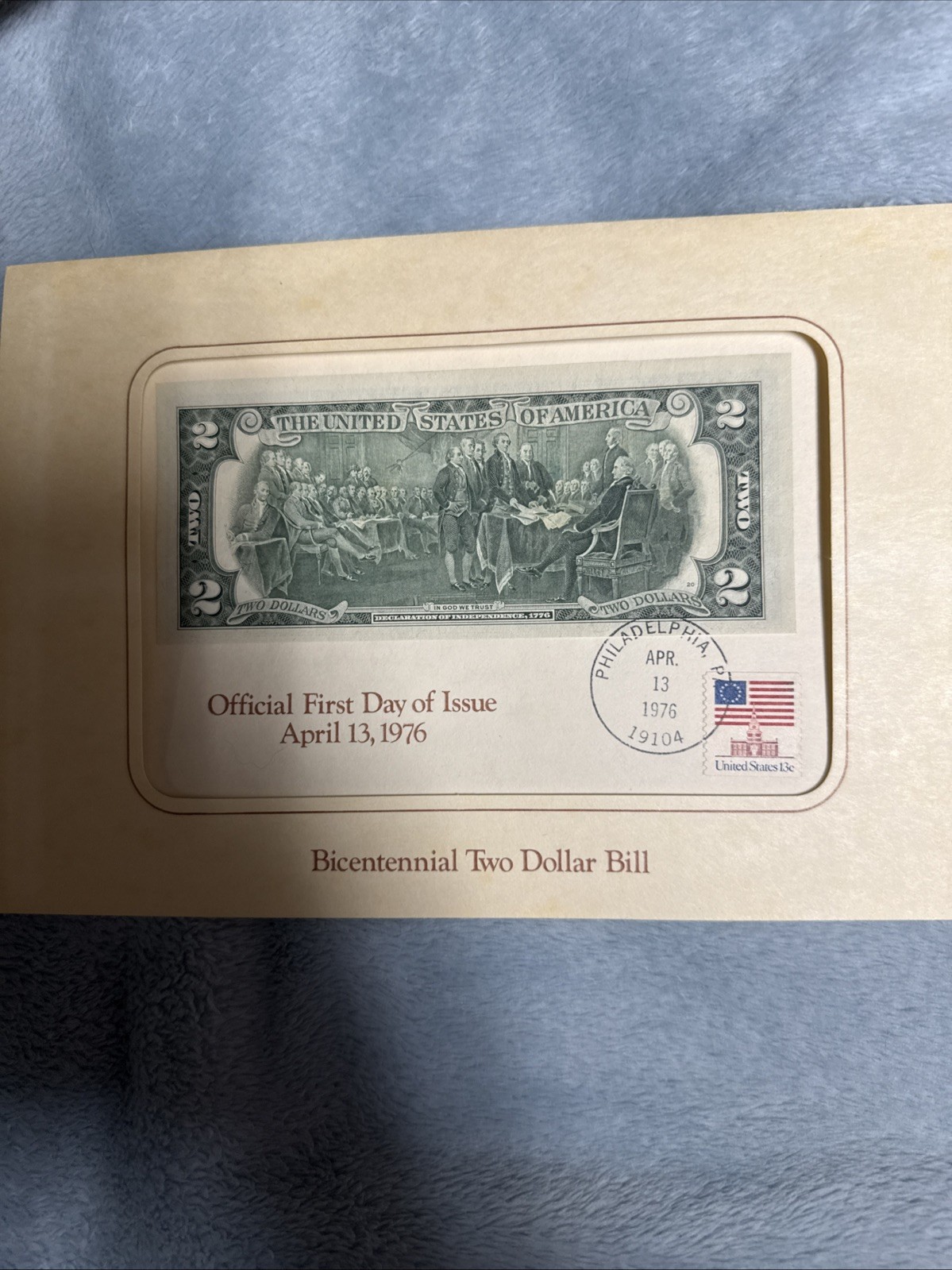 Vtg 1976 OFFICAL 1st DAY ISSUE OF JEFFERSON COMMEMORATIVE $2 BILL #1 Vtg 1976 OFFICAL 1st DAY ISSUE OF JEFFERSON COMMEMORATIVE $2 BILL #1