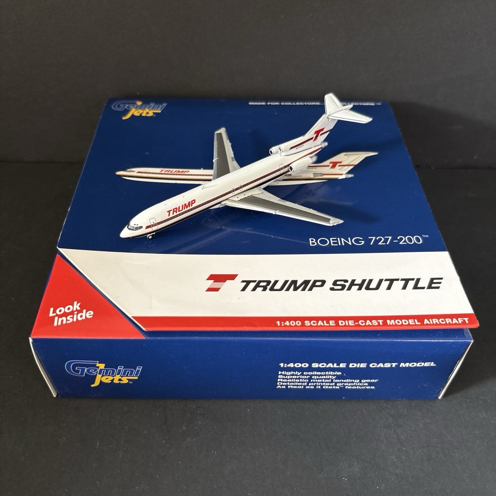 GeminiJets 1:400 Trump Shuttle Boeing 727-200 N918TS GJTPS2176 Scale Model Plane GeminiJets 1:400 Trump Shuttle Boeing 727-200 N918TS GJTPS2176 Scale Model Plane
