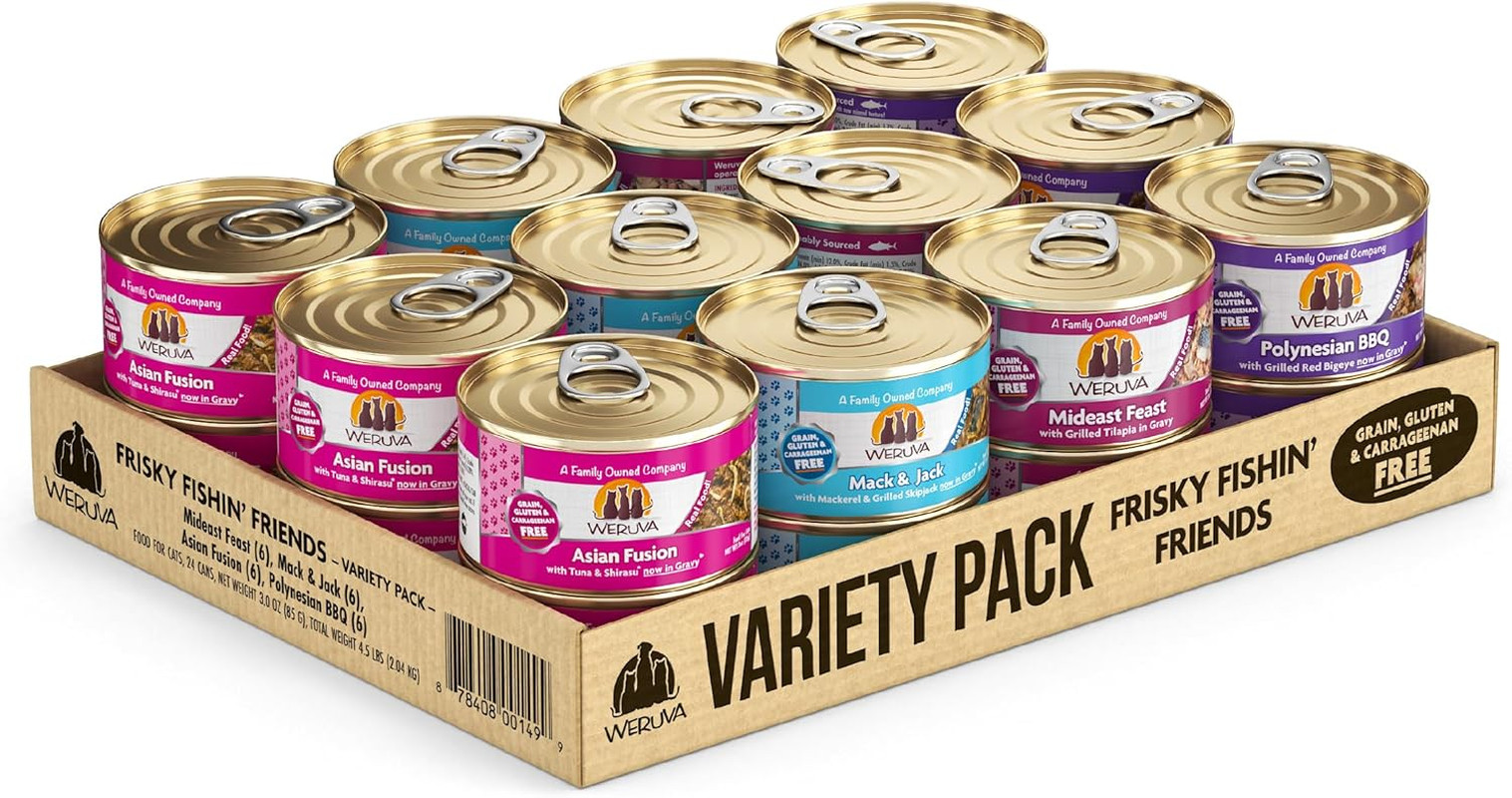 Classic Cat Food, Variety Pack, Frisky Fishin\' Friends Wet Cat Food, 3oz Cans (P Classic Cat Food, Variety Pack, Frisky Fishin\' Friends Wet Cat Food, 3oz Cans (P