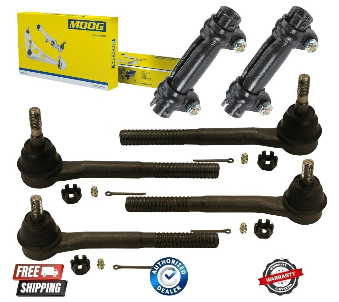 NEW PREMIUM MOOG Front Inner Outer Tie Rod End Sleeve 6pc Set Kit NEW PREMIUM MOOG Front Inner Outer Tie Rod End Sleeve 6pc Set Kit