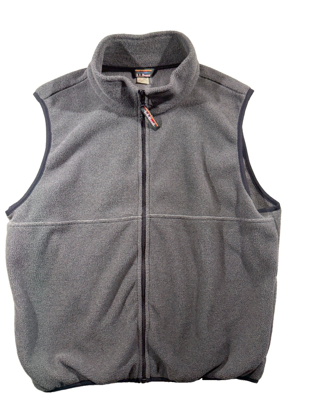 L.L. Bean Sweater Fleece Vest Medium  Men’s Gray Full ZipRegular