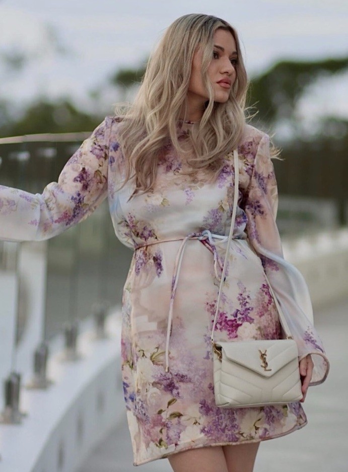 Zimmermann Luminosity Bias Silk Mini Dress. Size 3 ( 12-14au) US 6-8 BNWOT